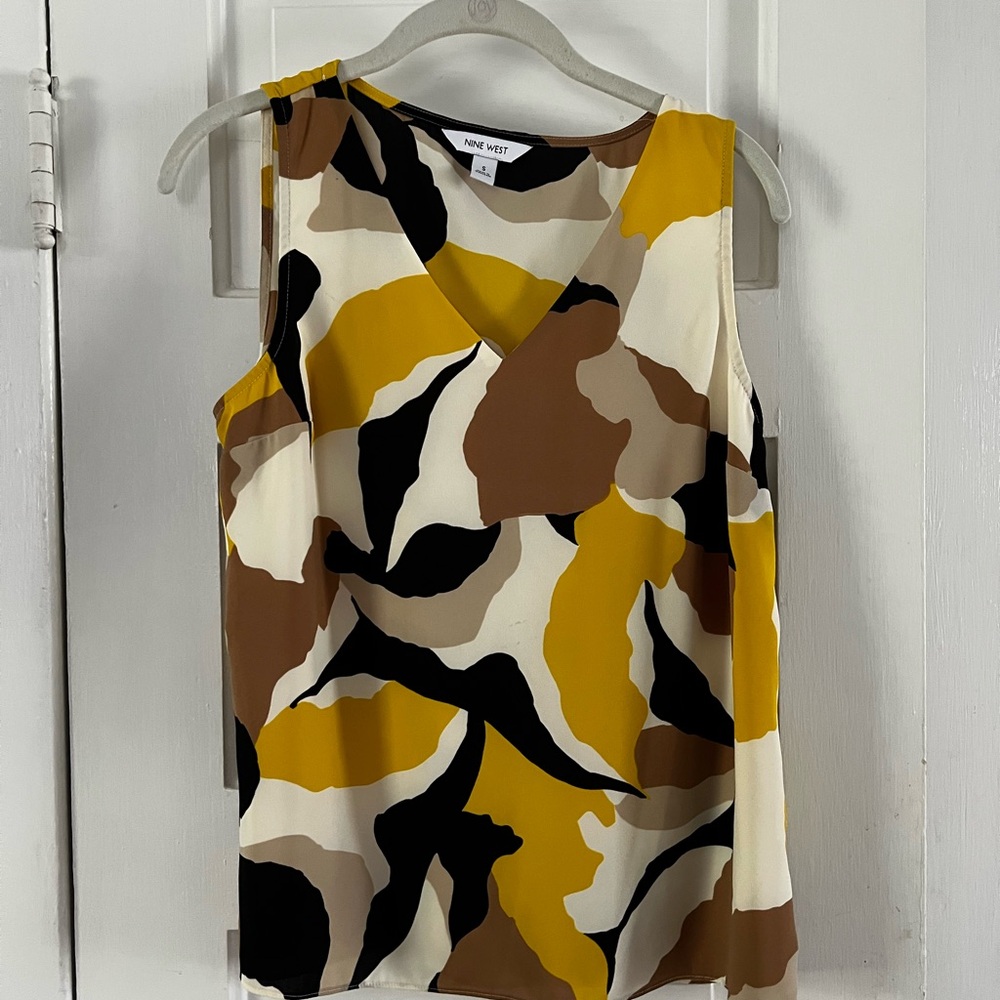 Nine West Gold Yellow Sleeveless Tank Top